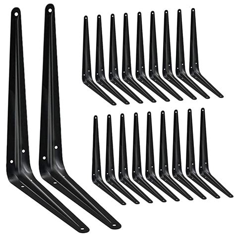 farmhouse metal brackets|Shelf Brackets 12 Inch, Heavy Duty Black Metal .